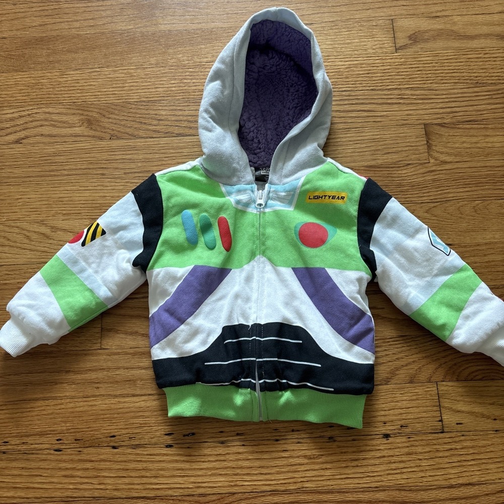 Disney Pixar Toy Story‎ Hoodie  18m Buzz Lightyear Zip Up Fleece Jacket Costume